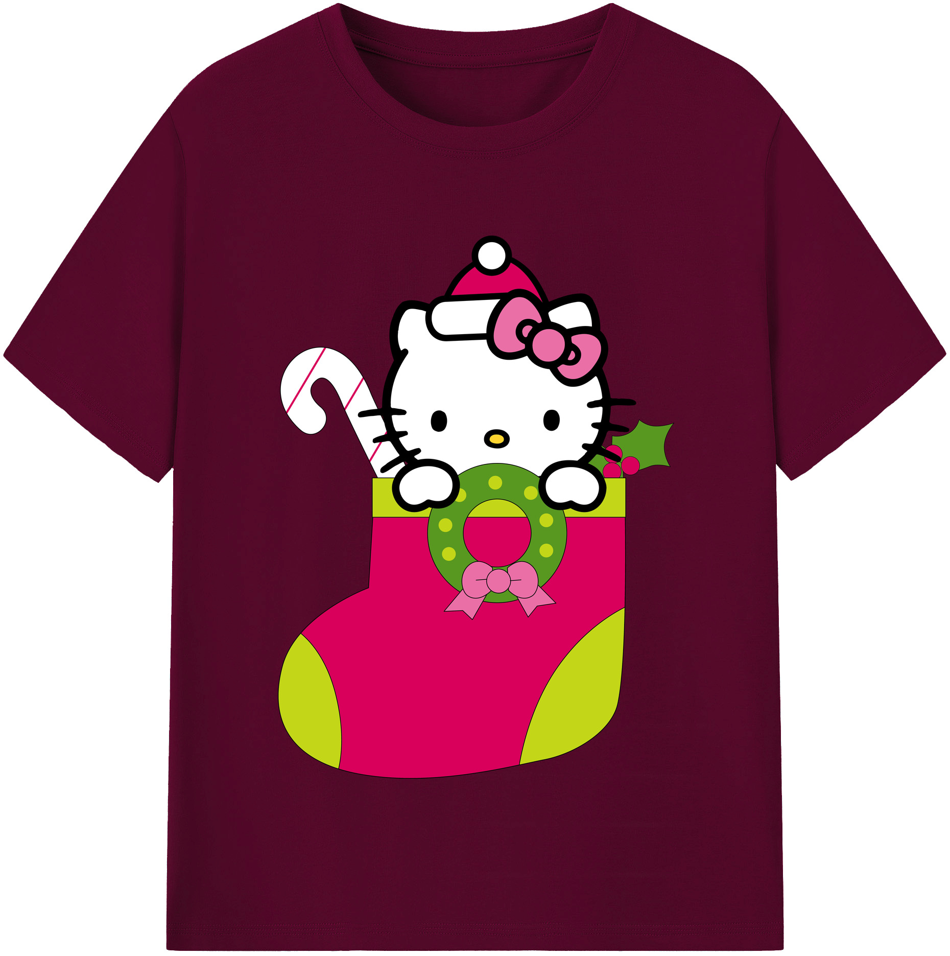 （画像用） Hello Kitty ハローキティ レディースカジュアルプリントTシャツ（綿100％）